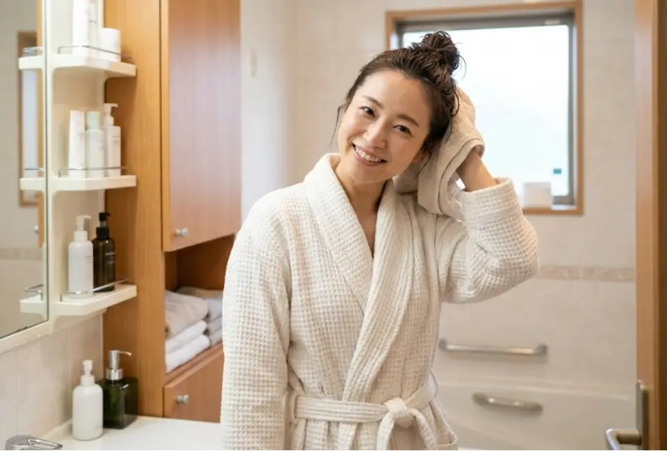 バスローブ画像