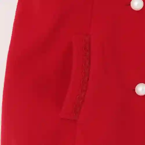 リボンカラー　ウールコートの画像5