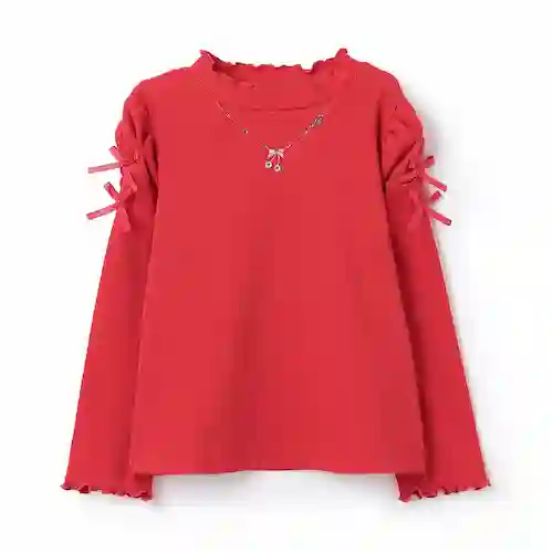 ネックレス刺しゅう　プチハイネック　長袖Tシャツの画像10