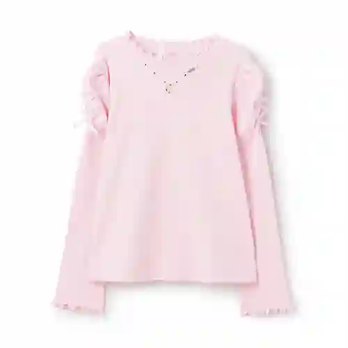 ネックレス刺しゅう　プチハイネック　長袖Tシャツの画像3