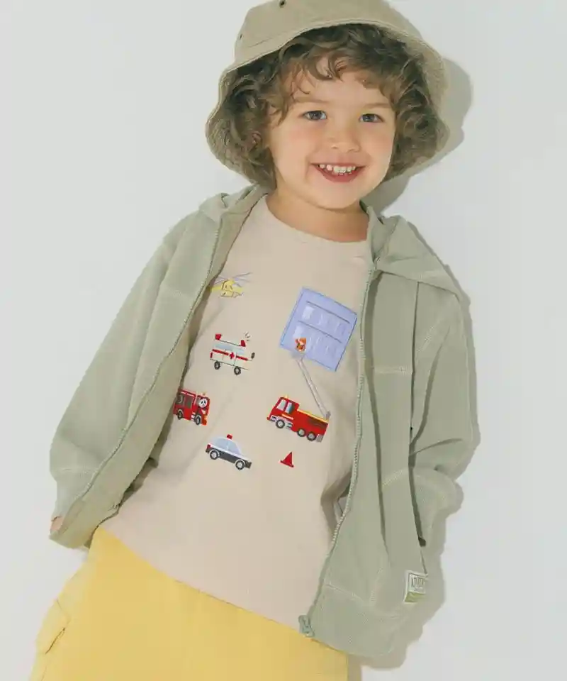 フード取り外し可能 ジップアップパーカーの画像6