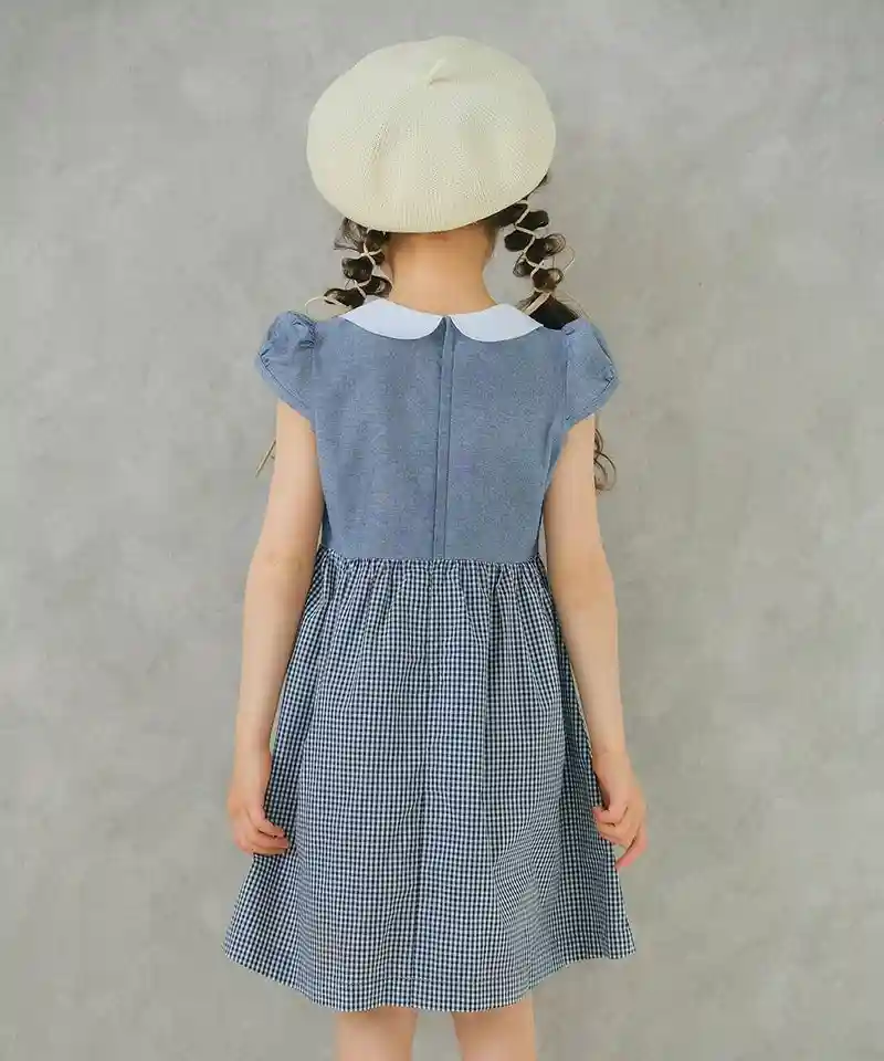 ギンガムチェック柄襟付きワンピースの画像3