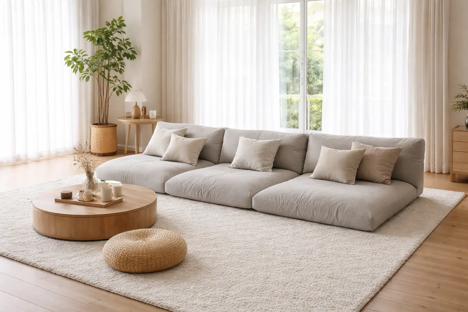 ローソファで遊ぶ子供