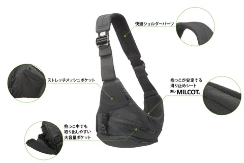 POLBAN MOREのショルダーパーツ・メッシュポケット・滑り止め座面・収納部